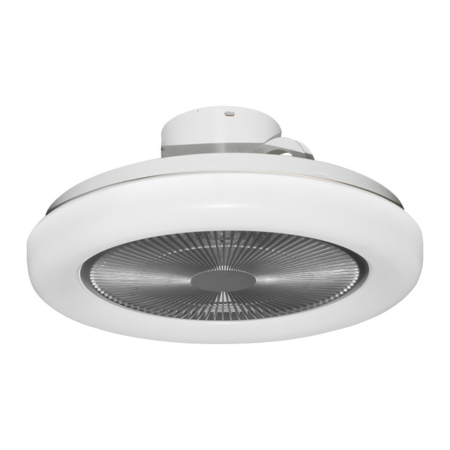 Ventilatore da soffitto da incasso a basso profilo per camera da letto moderna con luce