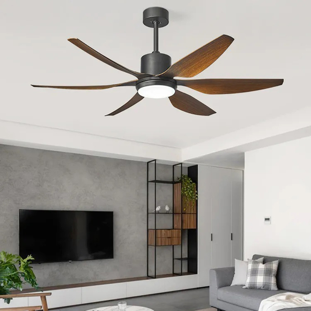 Ventilatore da soffitto decorativo da 56 pollici a 6 pale con telecomando leggero