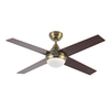 Ventilatore da soffitto a led moderno in bronzo da 48 pollici con luce