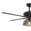 Ventilatore da soffitto decorativo reversibile con motore CC da 52 pollici con luce KBS-52K001