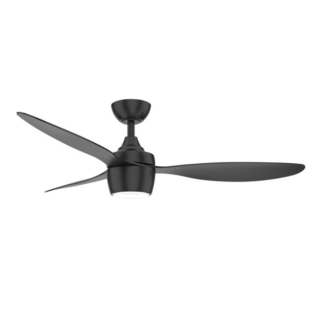 Ventilatore da soffitto decorativo con motore a risparmio energetico a 3 pale per interni in stile semplice da 52 pollici con luce