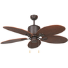 Ventilatore da soffitto elettrico AC con pendente in rattan da 52 pollici in stile orientale con motore in rame al 100%.