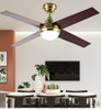 Ventilatore da soffitto a led moderno in bronzo da 48 pollici con luce