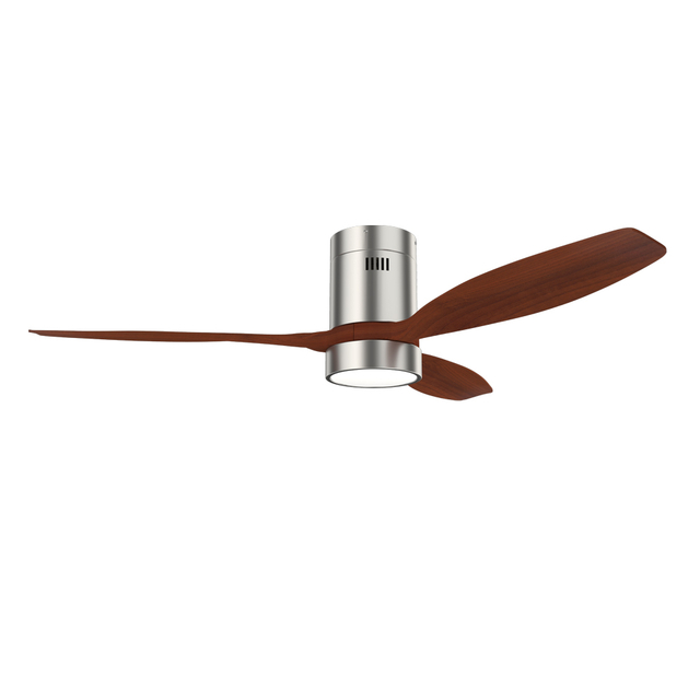 Ventilatore da soffitto moderno in legno massello da 52 pollici per interni con luce KBS-52K077