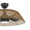 Ventilatore da soffitto Boho Rattan a 6 velocità da 28 pollici con luce