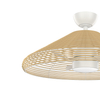 Ventilatore da soffitto in rattan Boho a basso profilo da 28 pollici con luce