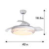 Ventilatore da soffitto retrattile a basso rumore da 42 pollici con luce