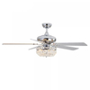 Ventilatore da soffitto in cristallo decorativo per interni da 52 pollici 65W con luce