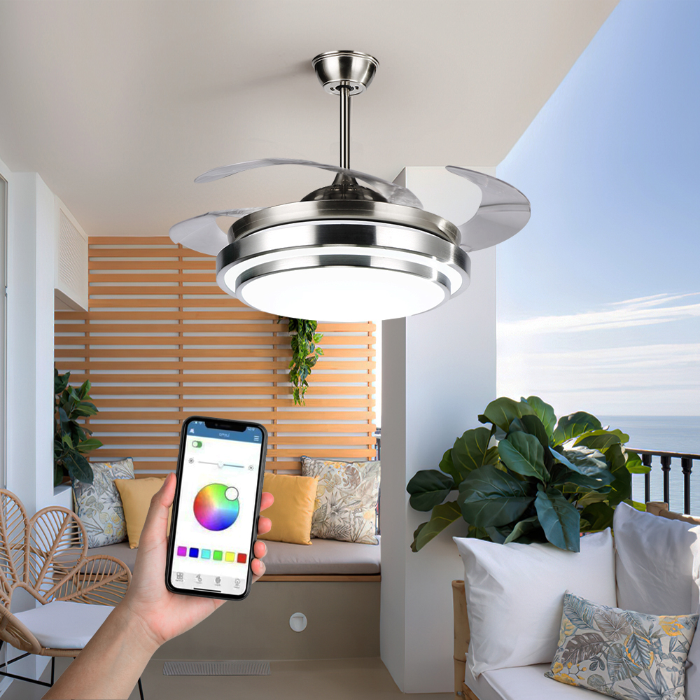 ventilatori da soffitto moderni con luci e telecomando