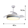 Ventilatore da soffitto retrattile decorativo da 42 pollici con luce KBS-Y42142