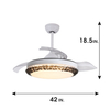 Ventilatore da soffitto principale retrattile moderno per interni da 42 pollici con luce Y42132