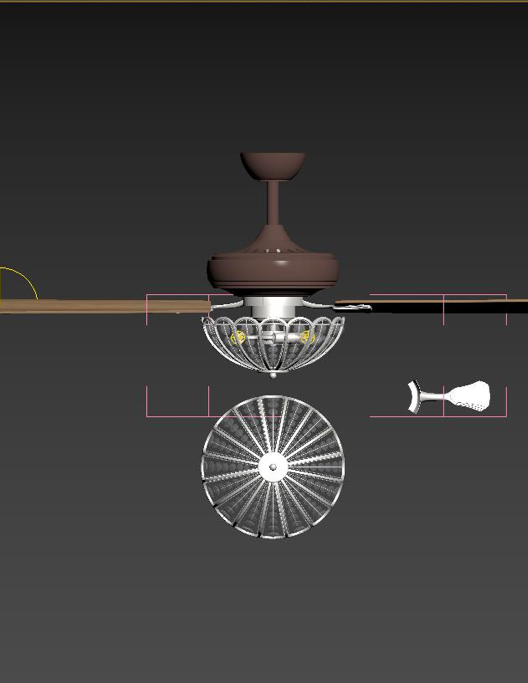 struttura interna del ventilatore da soffitto